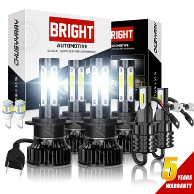 6500K 6pc LED Headlight + Fog Light Bulbs Combo For Jaguar Vanden Plas 2007 2008 - Image 1 of 4