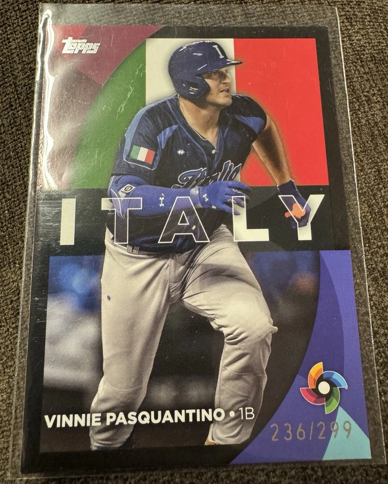 2023 TOPPS BLACK WORLD BASEBALL CLASSIC VINNIE PASQUANTINO BLACK /299 WBC-38 - Image 1 of 1