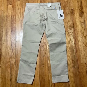 Pantalón Carhartt WIP Work In Progress para Hombres 36x32 Beige Mezcla de Algodón Nuevo con Etiquetas - Imagen 1 de 10