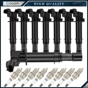 8 For 4.7L V8 Dodge Durango Ram 1500 Grand Cherokee Ignition Coil Spark Plugs - Picture 1 of 11