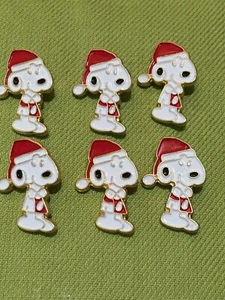 6 Sammelset Peanuts Knöpfe Snoopy Weihnachten Weihnachtsmann JHB Sammlung - Bild 1 von 3