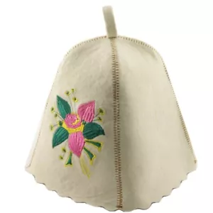 Cappello sauna tradizionale fiori spa lana di pecora sauna finlandese berretto sauna per donna - Foto 1 di 1