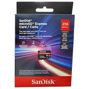 SanDisk 256GB microSD Express Card (R:880MB/s, W:650MB/s), SDSQXFN-256G-GN4NN - Picture 1 of 1