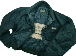 HOT Men's SCHOTT FLYER'S CWU-R BOMBER MILITARY FLIGHT 4P zip LINED TEAL Jacket L - Picture 1 of 17