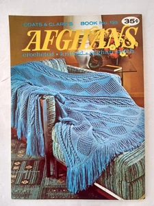 Coats & Clark's Afghans Book No. 195 Crochet & Knitting Patterns 1969 - Picture 1 of 24