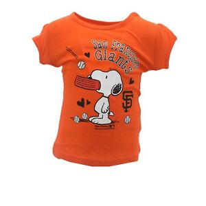 San Francisco Giants MLB Genuine Infant Toddler Girls Size Snoopy T-Shirt New