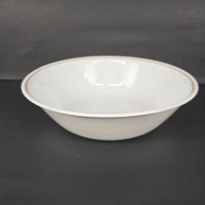 Cuenco para servir Corelle Indian Summer 8,5" blanco con borde dorado duradero de colección Dinn - Imagen 1 de 5