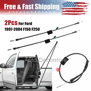 2Pcs for 97-2004 Ford F150 F250 Rear Door Lower Side Door Latch Release cable - Foto 1 di 7