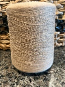 SOFT, Light Brown Cone Peruvian Baby Alpaca/Natural Silk Yarn #0weight 533grams - Picture 1 of 5