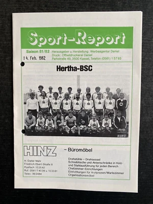 II. BL 81/82 KSV Hessen Kassel - Hertha BSC, 14.02.1982 - Sport-Report - Bild 1 von 4