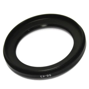 58mm to 43mm Step-Down Lens Filter Ring Adapter - Picture 1 of 9