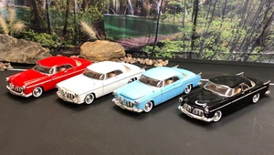 Lot of 4 ~Imperfect 1:24 Diecast MOTORMAX CHRYSLER C300 2005 RED/WHT/BLUE/BLK - Picture 1 of 22