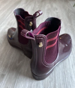 Lemon Jelly Burgundy Chelsea Boots ~Vegan~ Size 39 Women's US 8 - Picture 1 of 8