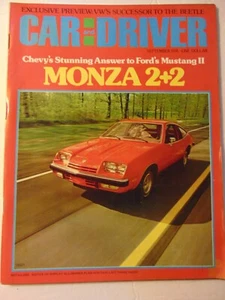 CAR and DRIVER Magazine Sept 1074 MONZA 2+2 - Picture 1 of 1