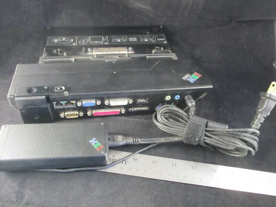 IBM P/N 74P6734 LAPTOP DOCKING PORT & AC ADAPTER - Image 1 of 4