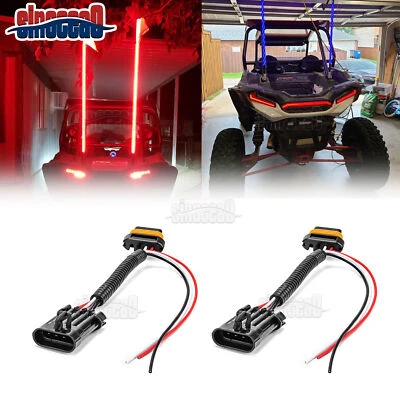 2x Tail Light Auxiliary Power Harness For 16-24 Polaris General 1000 Whip Light - Image 1 of 4