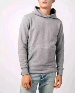 John Elliott Hooded Villain Pullover Hoodie grau Streetwear seitliche Reißverschlüsse Gr. Large - Bild 1 von 12