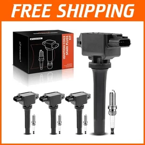 Iridium Spark Plugs & Ignition Coils Set Compatible with Mazda 2013-2020 Models - Picture 1 of 10