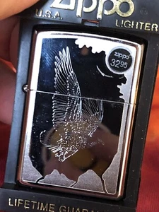 Mirrored Flying Eagle Zippo Feuerzeug Neu in Box High Polish Chrome Etching 2015 - Bild 1 von 8