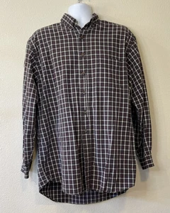 Abercrombie & Fitch The Big Shirt Plaid Red & Blue Button Down Shirt Size Large - Picture 1 of 9