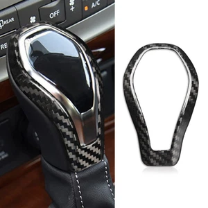 Carbon Fiber Black Gear Shift Knob Trim Cover For Infiniti QX60 Q60 QX80 Q50 - Picture 1 of 9