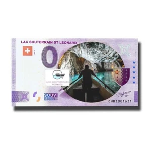 Euro Souvenir Suiza CHBZ 2021-1 Lac Souterrain Color Souvenirscheine - Imagen 1 de 2