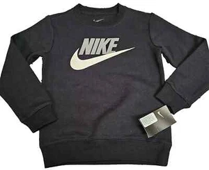 Nike Kids Fleece Pullover - Black - Size 7 - Picture 1 of 2