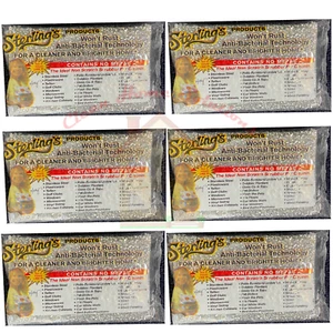 Sterling Non Scratch Scrubbers Anti-Bacterial--6 Sponges   - Picture 1 of 1