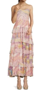 ROCOCO SAND Eira Pattern Tiered Maxi Dress Size Medium - Picture 1 of 17