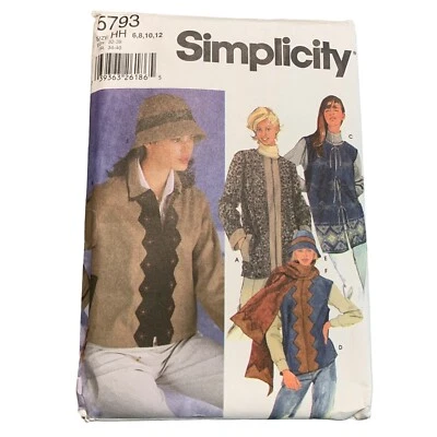 Simplicity 5793 Sewing Pattern Women’s Jacket Vest & Hat Sizes 6 8 10 12 - Image 1 of 2