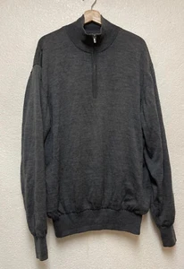 Footjoy FJ 1/2 Zip Sweater Cool Condition Lined Dark Gray Golf Wool Mens Sz XL - Picture 1 of 7
