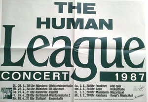 THE HUMAN LEAGUE  1987 TOUR + orig. Concert Poster - Konzert Plakat - A1 F/N 229 - Picture 1 of 1