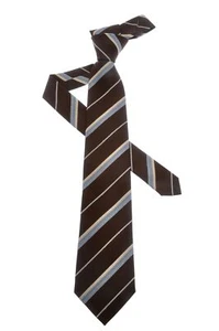 Les Copains Krawatte dunkelbraun 70% Seide 29% Baumwolle 1% Nylon - Bild 1 von 2