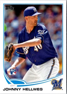 2013 Topps Update Johnny Hellweg #US19 Milwaukee Brewers