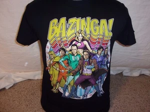 BIG BANG THEORY T-Shirt Small BAZINGA cartoon Super Heroes - Picture 1 of 3