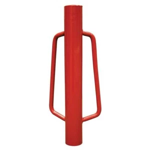 Everbilt Metal Fence Post Driver 3"x9"x23.5" Red Galvanized Heavy-Duty Steel - Picture 1 of 9
