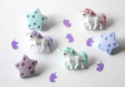 Unicorn Party / Fairy Tale / Unicorns & Stars Shank Back / Unicorn Glitter - Image 1 of 3