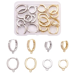 8 pares de pendientes de aro de circonita cúbica para mujer pequeños pendientes Huggie de cartílago - Imagen 1 de 8
