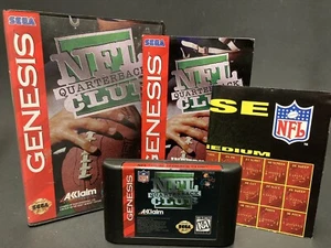 Nfl Quarterback Club (Sega Genesis 1994) Complete W Case, Manual & POSTER - Picture 1 of 10