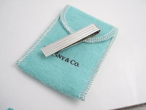 Tiffany & Co SELTENE Silber Streifen Krawattenklammer Geldklammer! - Bild 1 von 7