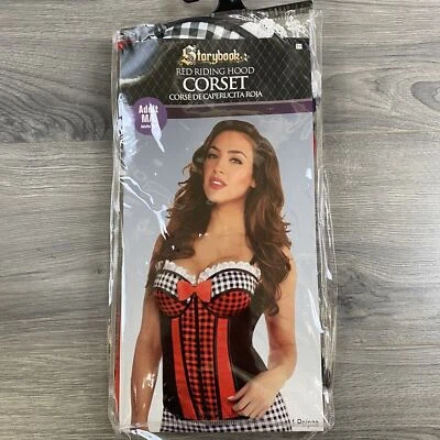 Storybook Red Riding Hood Corset Adult M L up to size 12 Halloween Costume. - Image 1 of 4