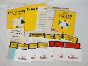 Lot New Print Shop PC 5.25" Floppy Disks & Manuals Documentation Broderbund - Picture 1 of 4