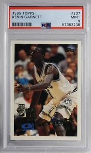 1995 Topps Kevin Garnett RC #237 PSA 9 MINT HOF ROOKIE! - Picture 1 of 2