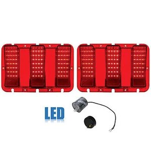67 68 Ford Mustang Rear LED Tail Turn Signal Light Lamp Lenses Pair & Flasher - Picture 1 of 12