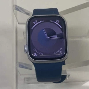 GPS Only Apple Watch Series 9 41MM SILVER Aluminum Silver Sport Band NR903LL/A - Zdjęcie 1 z 6