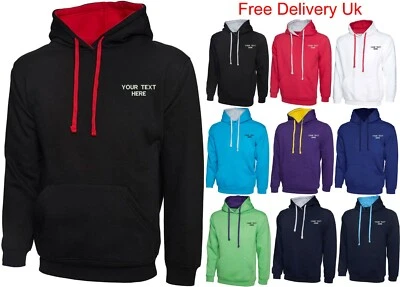 Sudadera Personalizada Bordada Tu Texto Con Capucha Deportiva Prenda para el torso Unisex Foto 1 de 3