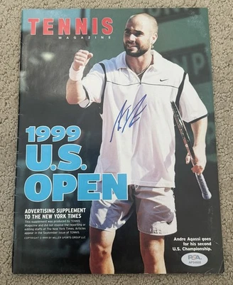 Andre Agassi Signed Autographed U.S. Open Tennis Magazine PSA/DNA - Image 1 of 2
