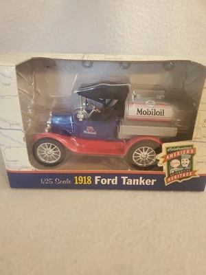 ERTL Mobil Oil Company 1918 Ford Modelo T Tanker Die Cast Car Réplica Foto 1 de 4