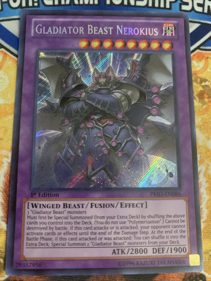 Yugioh Gladiator Beast Nerokius PRIO-EN086 1st Edition NM - Image 1 of 1