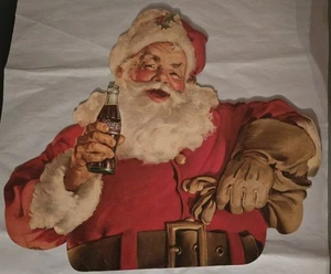 Stand Up Store Display CHRISTMAS COCOA COLA Santa Cardboard Die Cut - Picture 1 of 8